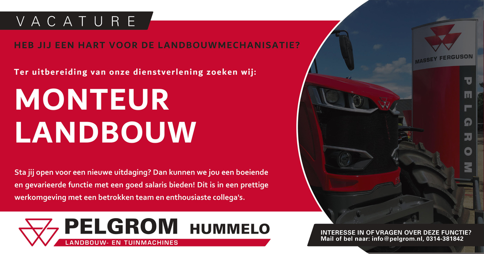 Vacature Monteur Landbouw